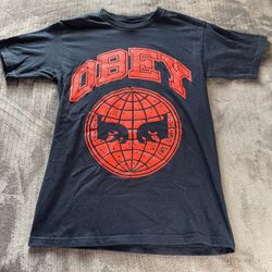 navy blue obey shirt