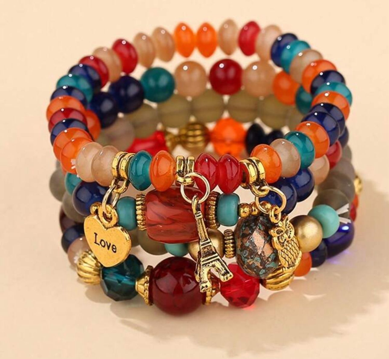 1 Set Of 4pcs Pendant Jewelry Set Including Bracelet