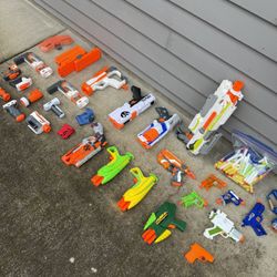 Huge 20+ Piece Nerf Blaster Lot - Modulus, Rival, Zombie Strike + Tons of Darts