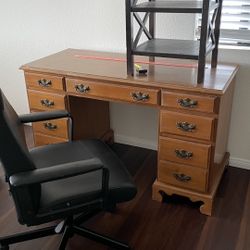 Desk, Chair, Side Table