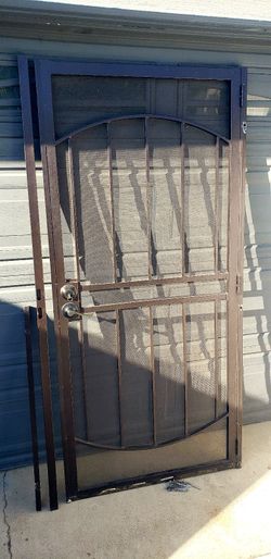 Steel Security Screen Door 36x80 (With Frame & Hardware)