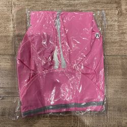 HDE Dog Raincoat with Clear Hood Poncho Rain Jacket for Medium Dogs Pink - M