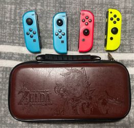 Nintendo Switch Joy-Con Controllers with Zelda Carry Case