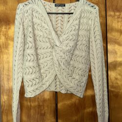 Light Beige Knit Sweater (Large)