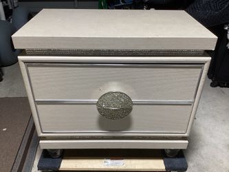A pair of Michael Amini Glimmering Heights nightstands