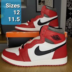 Nike Air Jordan 1 Lost and Found Reimagined Chicago Sizes 11.5, 12 DZ5485-612 DS NO TRADES