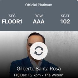 GILBERTO SANTA ROSA CONCERT