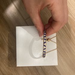Real Pandora Bracelet In Real Sterling Silver With 18k Gold Plates And Enamel 