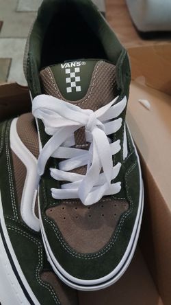 Vans Low-Top Skate Sneakers Green Brown