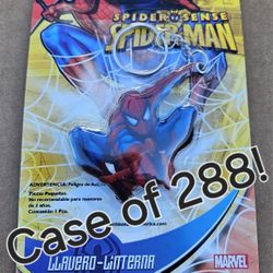 Sealed Case of 288!!! Marvel Spider-Sense Spider-Man Key Chains, Llavero-Lintern