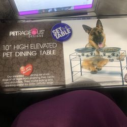 10in High Elevated Pet Dining Table