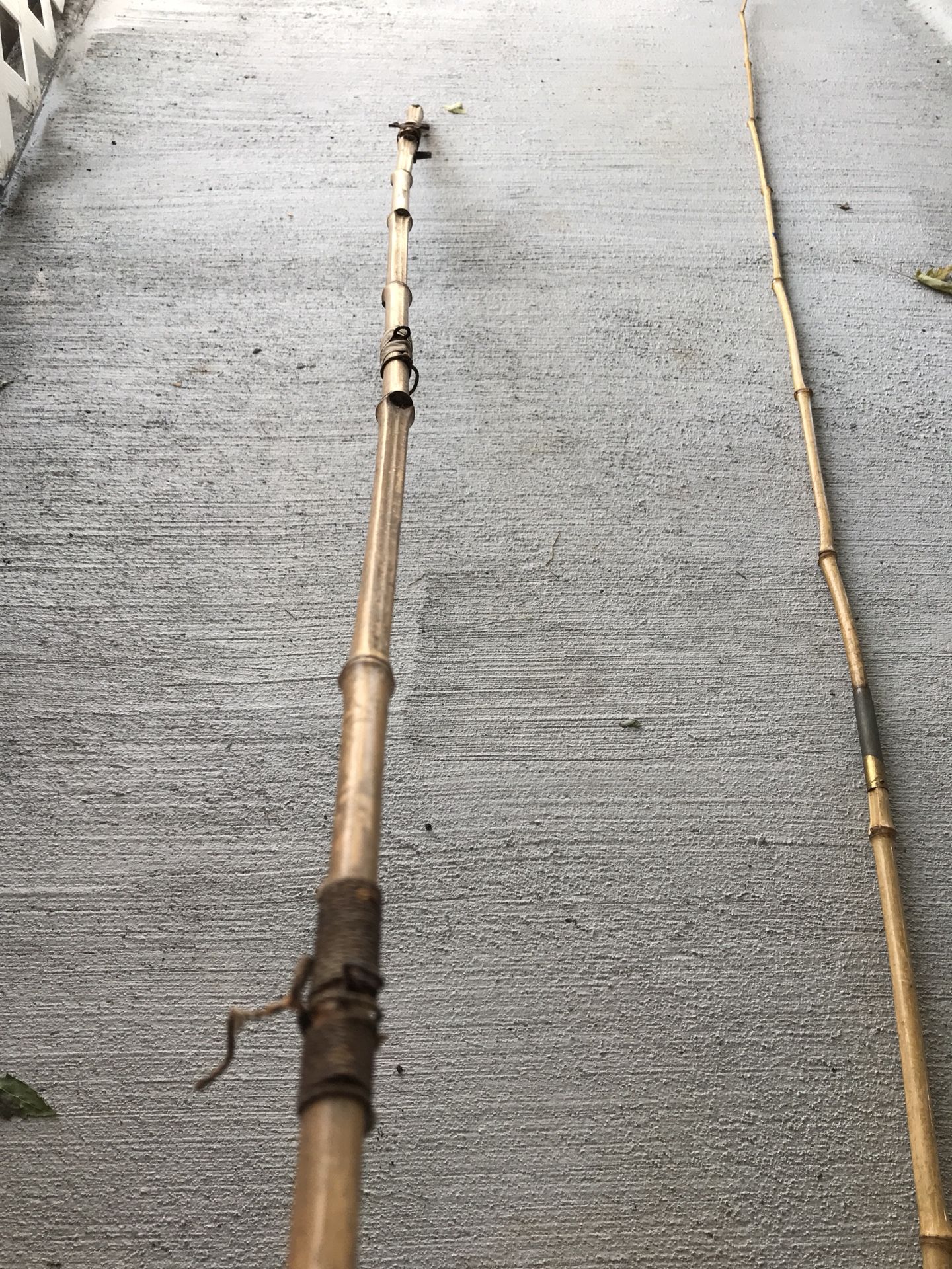 Antique bamboo fishing poles