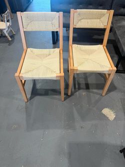New-Woven Rattan Dining Chairs Set of 2