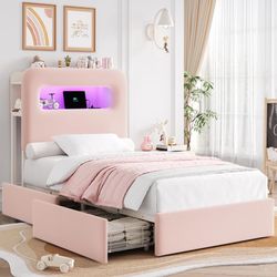 (2) Twin Beds w/ LED lighting and Storage