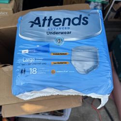 Attends Adult Absorbent Underwear Large 44'' - 58'' Pull On - 18/Pack