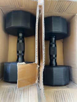 12-Sided 20lb CAP Barbell Coated Dumbbell Weight - PAIR
