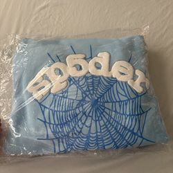 Baby Blue Sp5der Hoodie Size XL