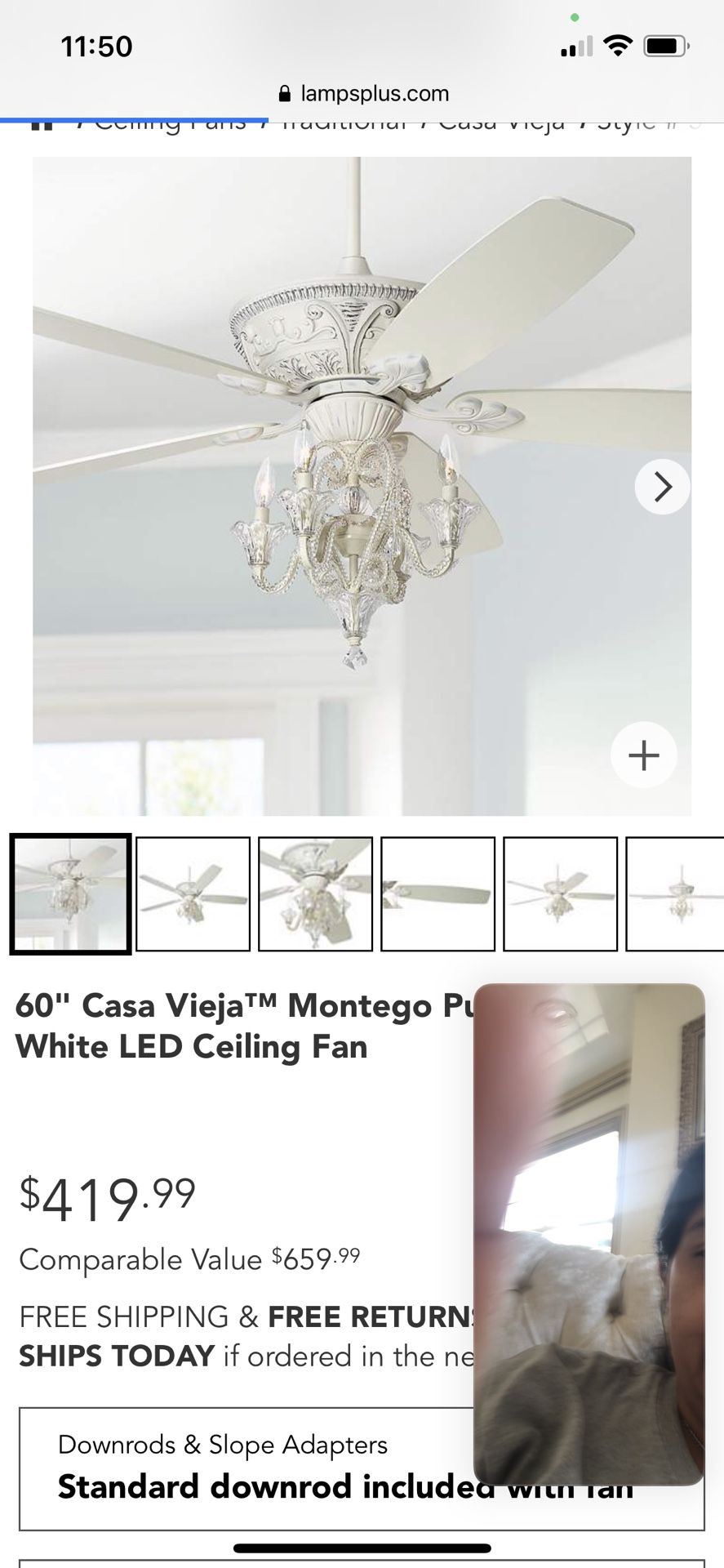 Chandelier Ceiling Fan 