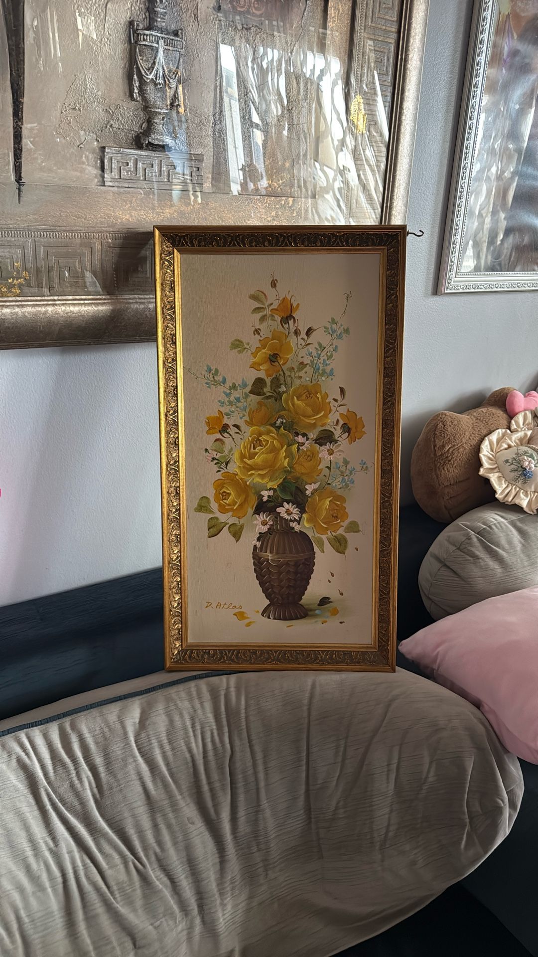Gorgeous Floral Painting *Not a Print* im Gold Frame 🌼Pick Up Preferred