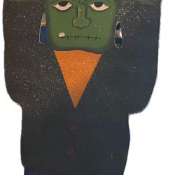 Frankenstein Glittered Wall Decor/tall Door Hanger. Rolls Up For Storage