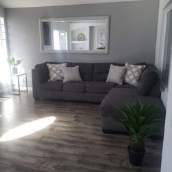 Gray sofa L shape