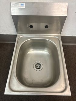 Used Allstrong NSF Commercial Stainless Steel Wall-Mount Hand Sink - No Faucet
