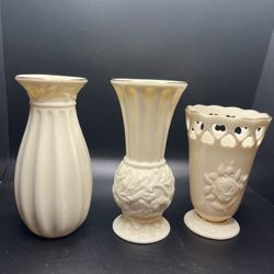 Set Of 3 Small Lenox Flower Bud Vases