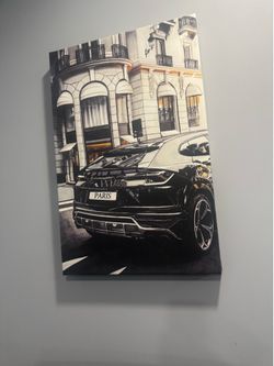 Framed luxury car (Lamborghini)