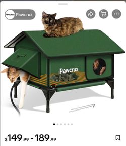 Pawcrux Outdoor Heated Cat House - New, down from $150