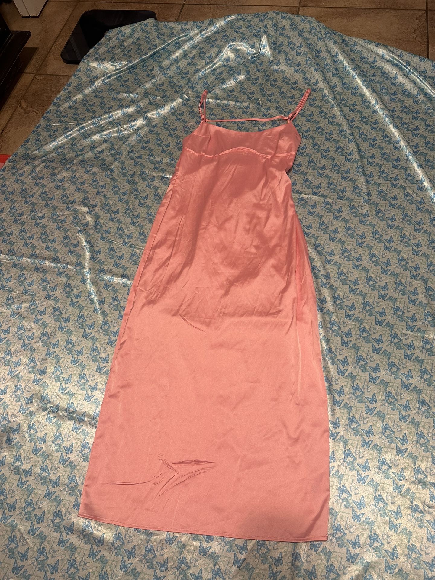 Pink Floor Length Birthday Dress
