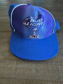 Superbowl 49 XLIX Bud Light Snapback Trucker Hat Patriots / Seahawks