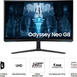 Samsung 32" Odyssey Neo G8 (G85NB) 4K UHD 240Hz 1ms G-Sync 1000R Curved Gaming Monitor