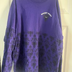 Disney Parks Haunted Mansion Purple Wallpaper Spirit Jersey Glow In Dark XL