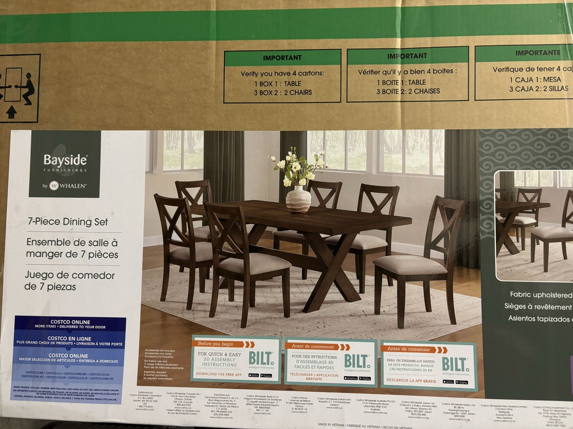 Lathan 7 Pieces Dining Table