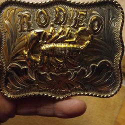 Gold plated belt buckle
