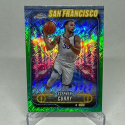 Topps Chrome 2024-25 Stephen Curry #187 Green Refractor