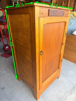 Homemade Wood Single-Door Armoire