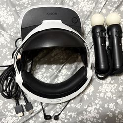  Sony PlayStation PS VR1 1st Generation PS4 headset & Controllers 