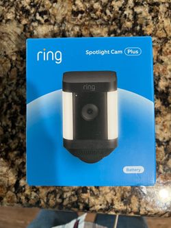 Spotlight Cam Plus, Battery - Smart Security Video Camera with LED Lights, 2-Way Talk, Color Night Vision,   Black.   Brand new. Sealed in box  $90 ea