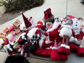 Christmas Gnome Plush Decorations Lot