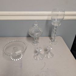 Mixed Vases And Glass Dishes