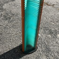 Old School Teal Cd Rack 