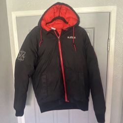 Nike Lebron James Mens Diamond Collection Jacket Coat Black Red Sz L