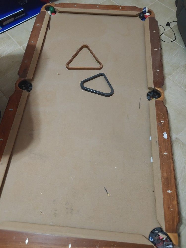 Pool Table Used With Ping Pong Attachment
