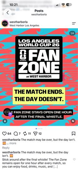 West harbor fan zone