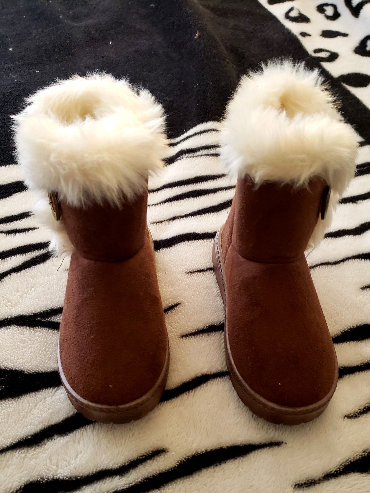 Girls Brown Winter Snow Boots