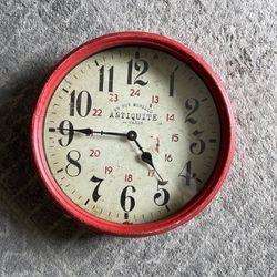Vintage Wall Clock - Red Antique Style - $10 obo - Seal Beach