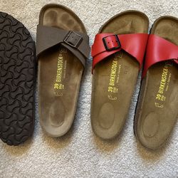 2 Pair Birkenstock Like New - Size 39