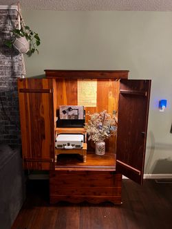 1920s Cedar Armoire / Wardrobe Cabinet – Antique