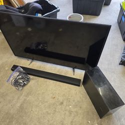 55” TV and Speakers